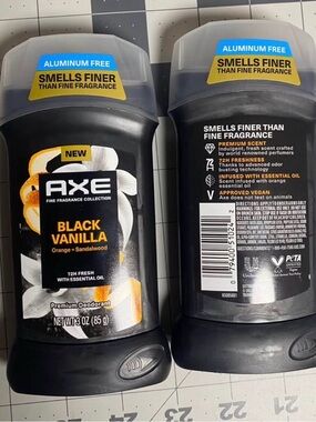 2 AXE Black Vanilla Men’s Deodorant Stick — Black